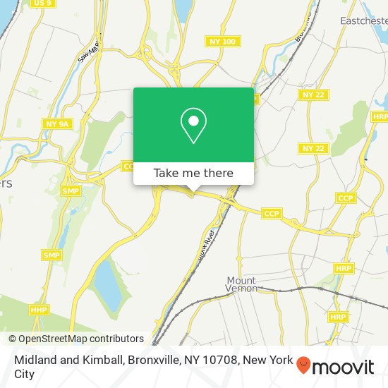 Mapa de Midland and Kimball, Bronxville, NY 10708