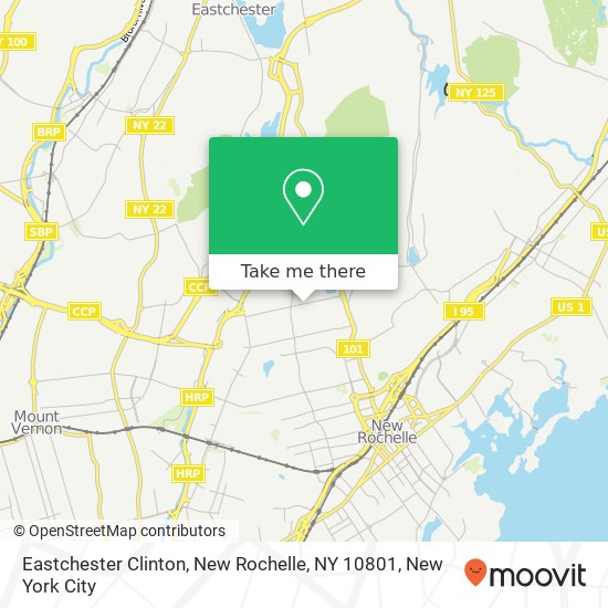 Mapa de Eastchester Clinton, New Rochelle, NY 10801