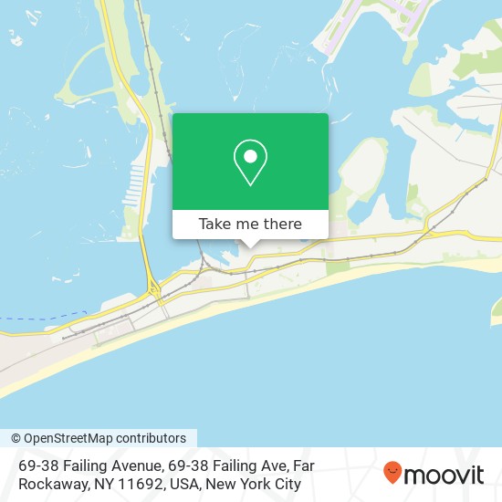 69-38 Failing Avenue, 69-38 Failing Ave, Far Rockaway, NY 11692, USA map