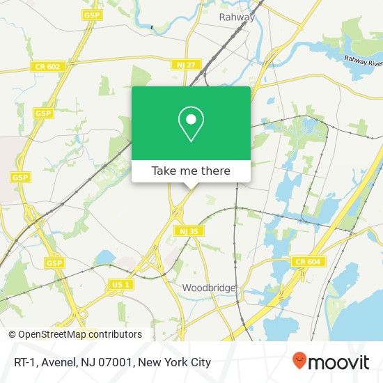 RT-1, Avenel, NJ 07001 map