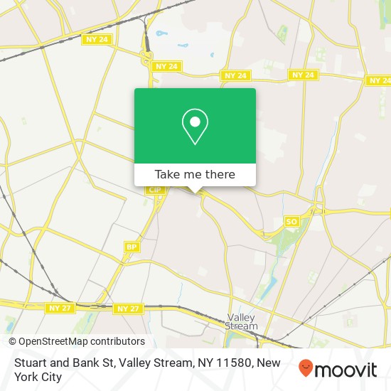 Mapa de Stuart and Bank St, Valley Stream, NY 11580