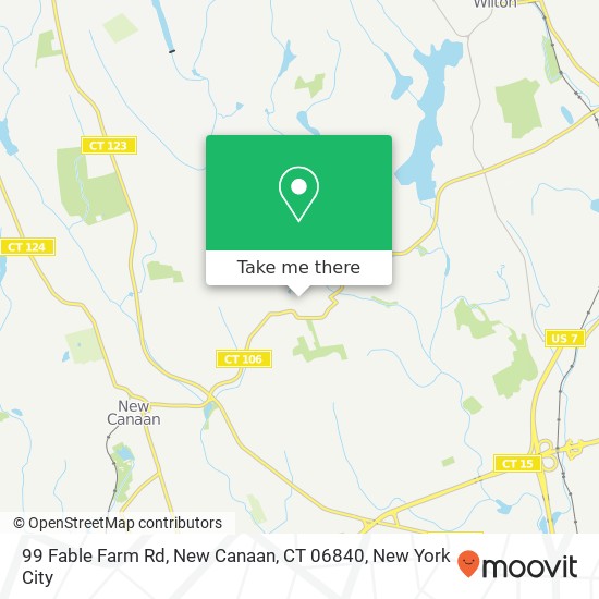 99 Fable Farm Rd, New Canaan, CT 06840 map