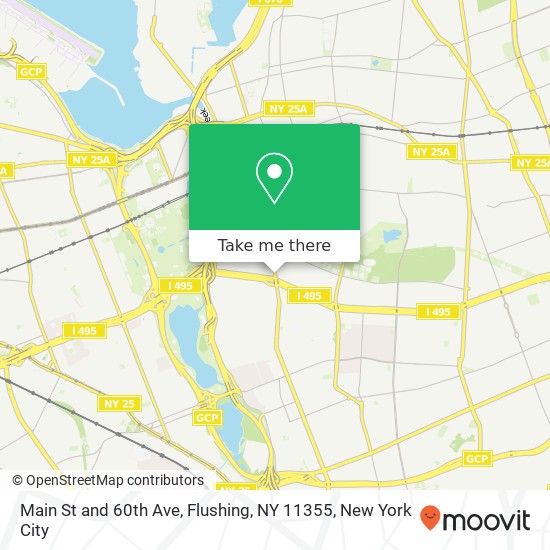 Main St and 60th Ave, Flushing, NY 11355 map
