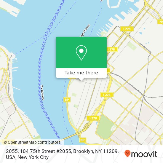 Mapa de 2055, 104 75th Street #2055, Brooklyn, NY 11209, USA