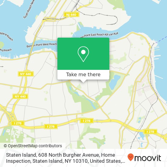 Staten Island, 608 North Burgher Avenue, Home Inspection, Staten Island, NY 10310, United States map