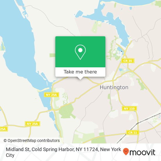 Mapa de Midland St, Cold Spring Harbor, NY 11724