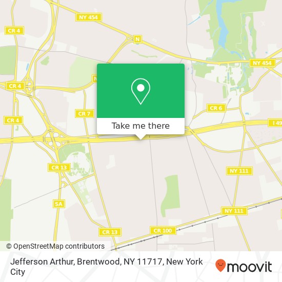 Mapa de Jefferson Arthur, Brentwood, NY 11717