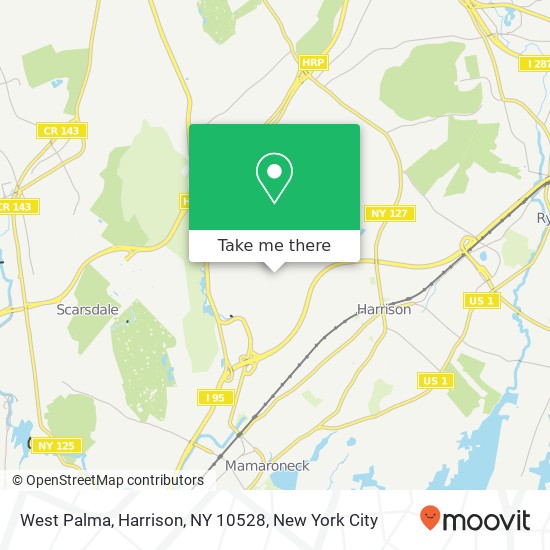 Mapa de West Palma, Harrison, NY 10528