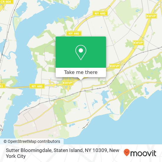 Mapa de Sutter Bloomingdale, Staten Island, NY 10309