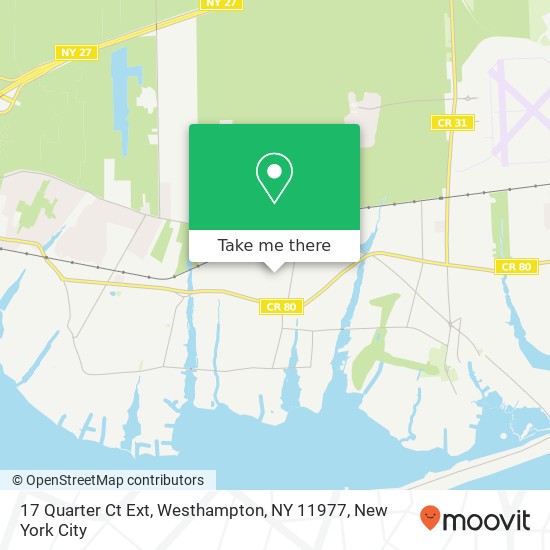Mapa de 17 Quarter Ct Ext, Westhampton, NY 11977