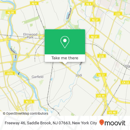 Freeway 46, Saddle Brook, NJ 07663 map