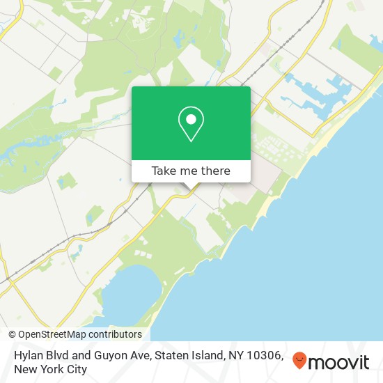 Mapa de Hylan Blvd and Guyon Ave, Staten Island, NY 10306