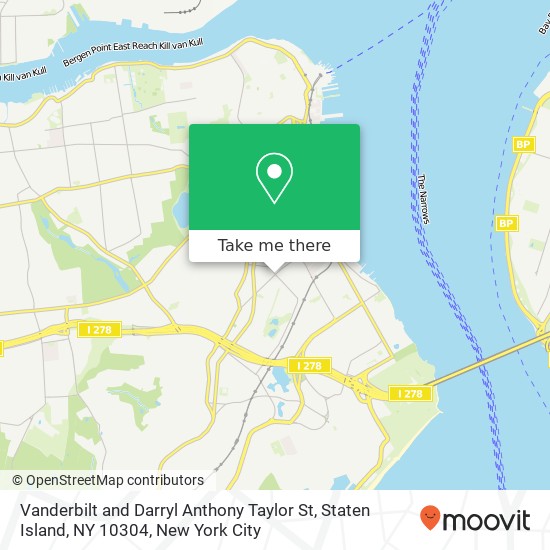 Vanderbilt and Darryl Anthony Taylor St, Staten Island, NY 10304 map