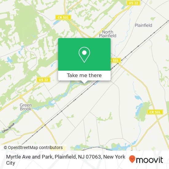 Mapa de Myrtle Ave and Park, Plainfield, NJ 07063
