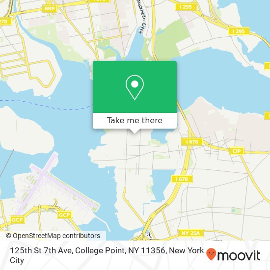 125th St 7th Ave, College Point, NY 11356 map