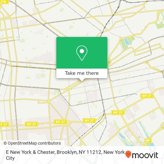Mapa de E New York & Chester, Brooklyn, NY 11212