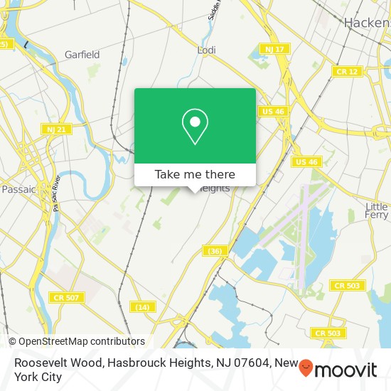 Roosevelt Wood, Hasbrouck Heights, NJ 07604 map