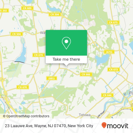 23 Laauwe Ave, Wayne, NJ 07470 map