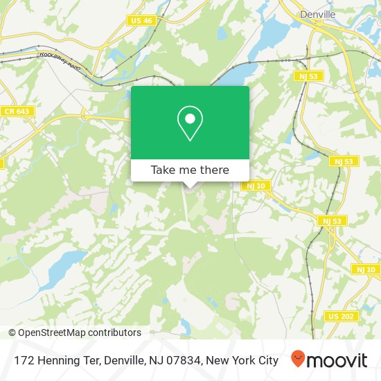 Mapa de 172 Henning Ter, Denville, NJ 07834