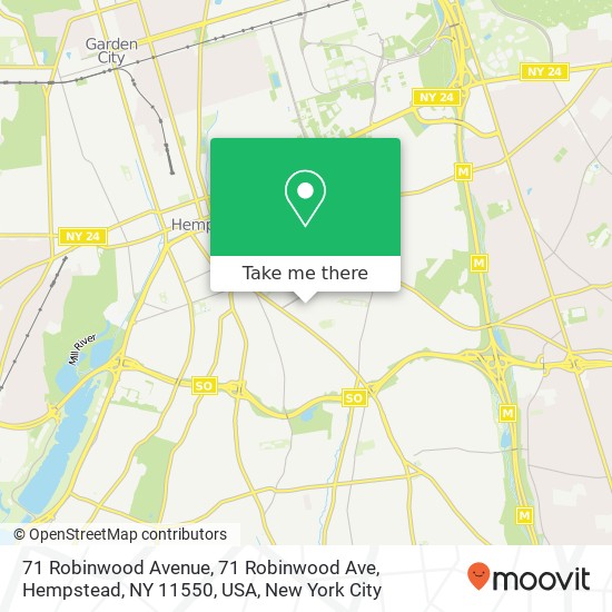 71 Robinwood Avenue, 71 Robinwood Ave, Hempstead, NY 11550, USA map