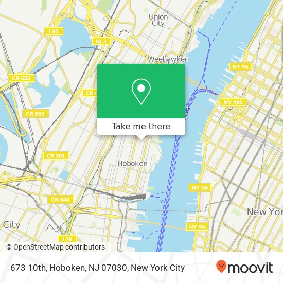 673 10th, Hoboken, NJ 07030 map