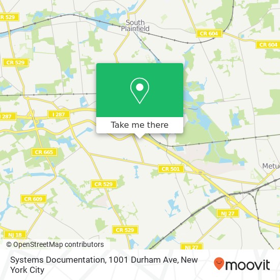 Mapa de Systems Documentation, 1001 Durham Ave