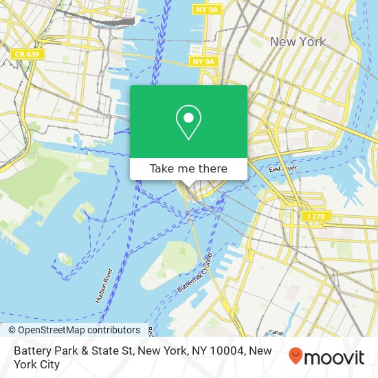 Mapa de Battery Park & State St, New York, NY 10004