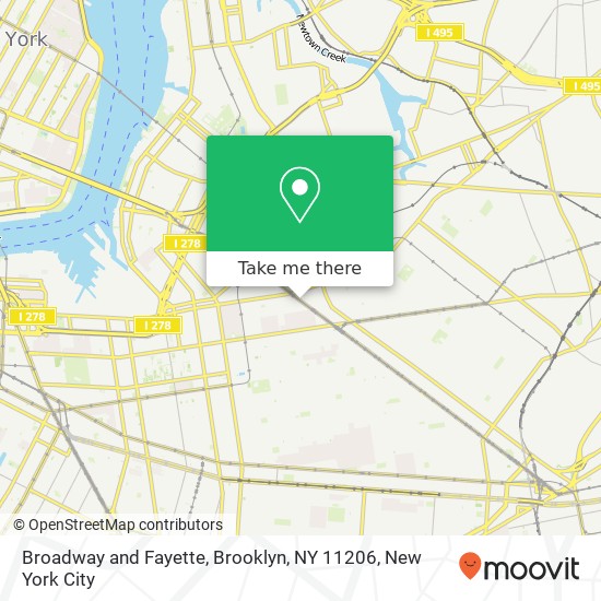Mapa de Broadway and Fayette, Brooklyn, NY 11206