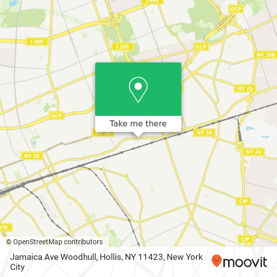 Mapa de Jamaica Ave Woodhull, Hollis, NY 11423