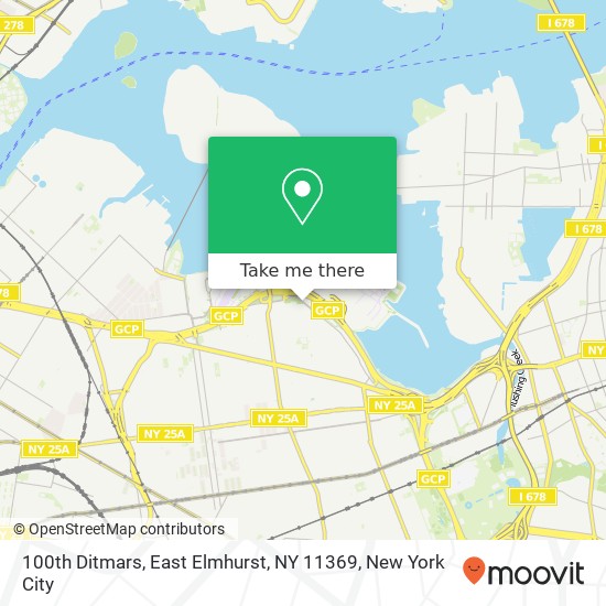 Mapa de 100th Ditmars, East Elmhurst, NY 11369
