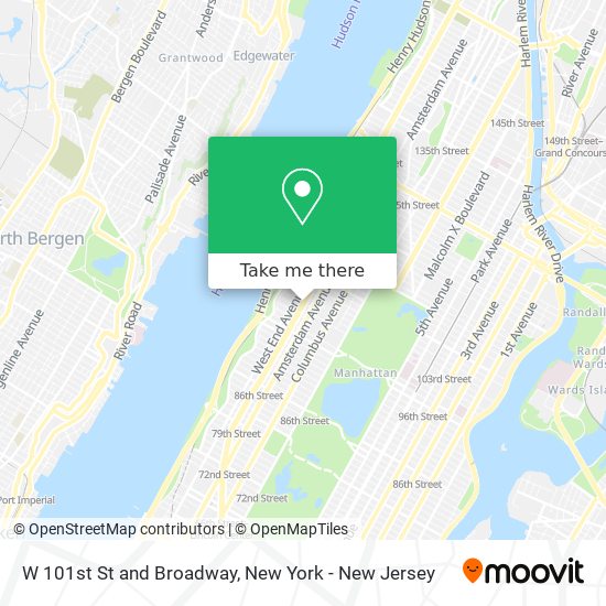 Mapa de W 101st St and Broadway