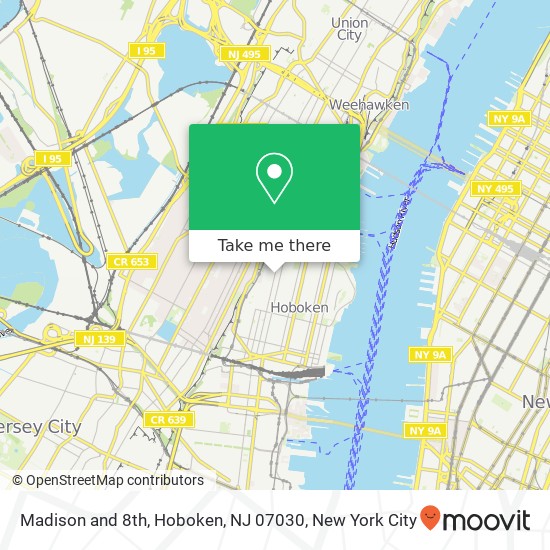 Mapa de Madison and 8th, Hoboken, NJ 07030