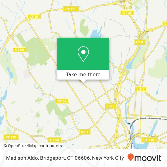 Mapa de Madison Aldo, Bridgeport, CT 06606