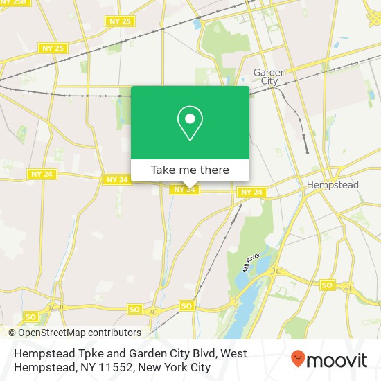 Hempstead Tpke and Garden City Blvd, West Hempstead, NY 11552 map
