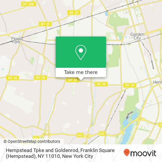 Hempstead Tpke and Goldenrod, Franklin Square (Hempstead), NY 11010 map
