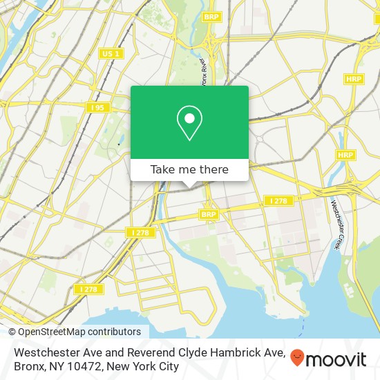 Westchester Ave and Reverend Clyde Hambrick Ave, Bronx, NY 10472 map