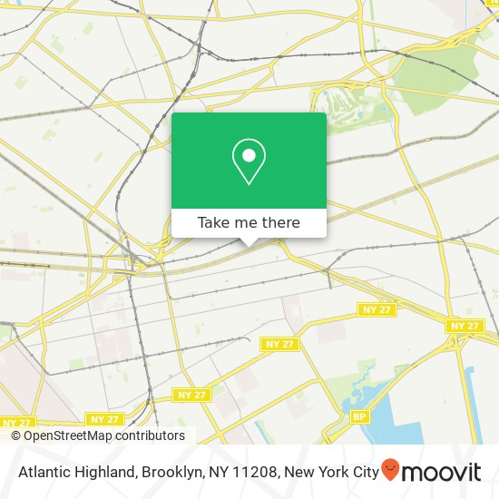 Mapa de Atlantic Highland, Brooklyn, NY 11208