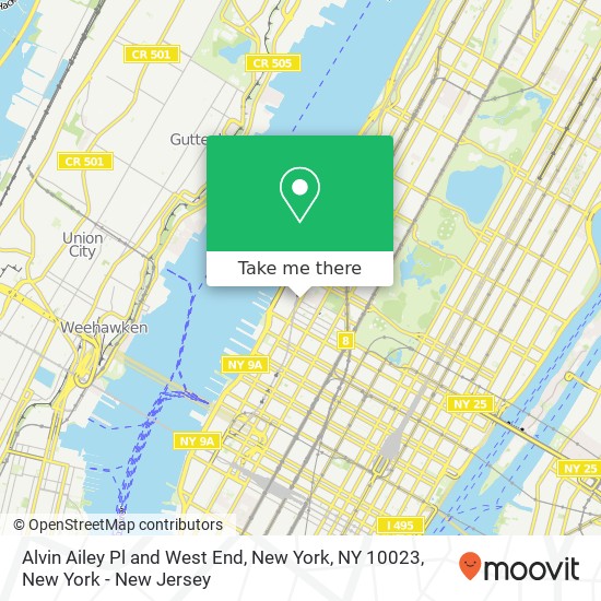 Mapa de Alvin Ailey Pl and West End, New York, NY 10023
