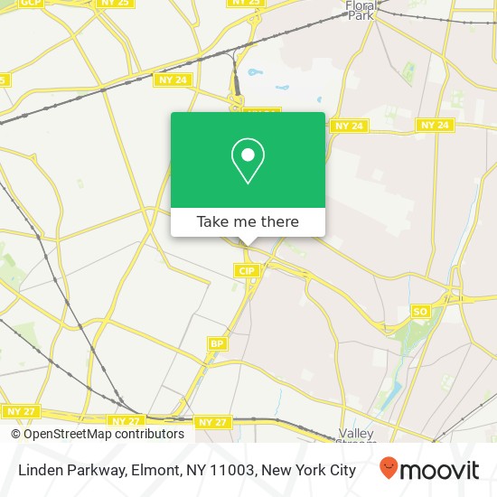 Mapa de Linden Parkway, Elmont, NY 11003