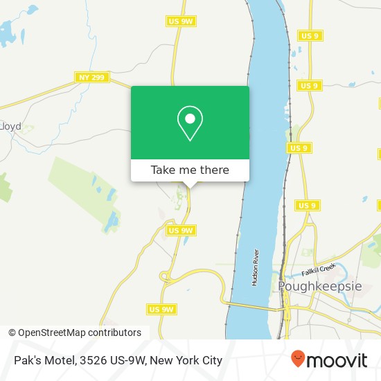 Mapa de Pak's Motel, 3526 US-9W