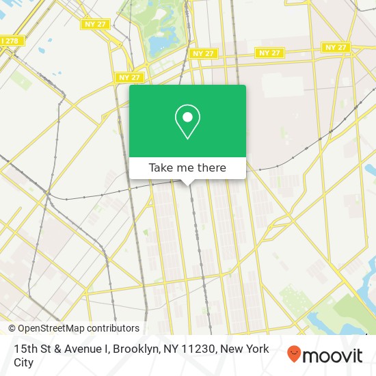 15th St & Avenue I, Brooklyn, NY 11230 map