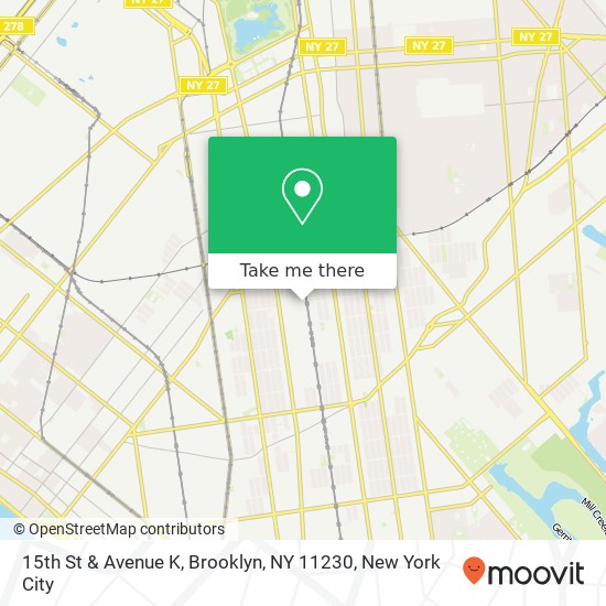 Mapa de 15th St & Avenue K, Brooklyn, NY 11230