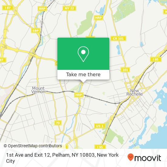 1st Ave and Exit 12, Pelham, NY 10803 map