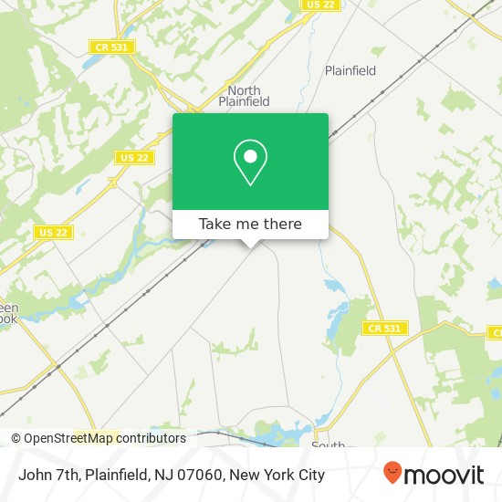 John 7th, Plainfield, NJ 07060 map