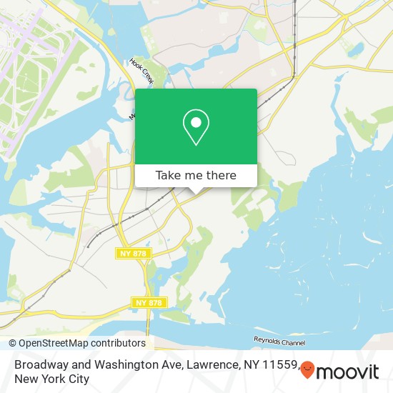 Mapa de Broadway and Washington Ave, Lawrence, NY 11559
