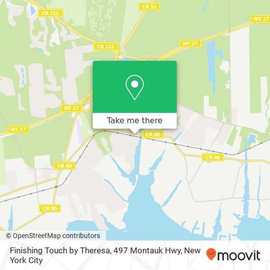 Mapa de Finishing Touch by Theresa, 497 Montauk Hwy
