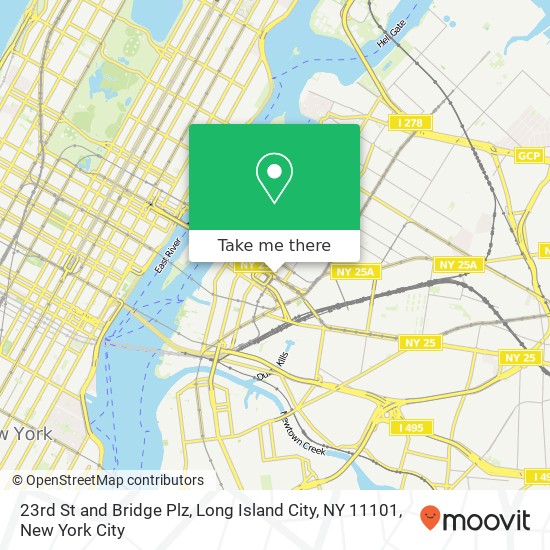 Mapa de 23rd St and Bridge Plz, Long Island City, NY 11101
