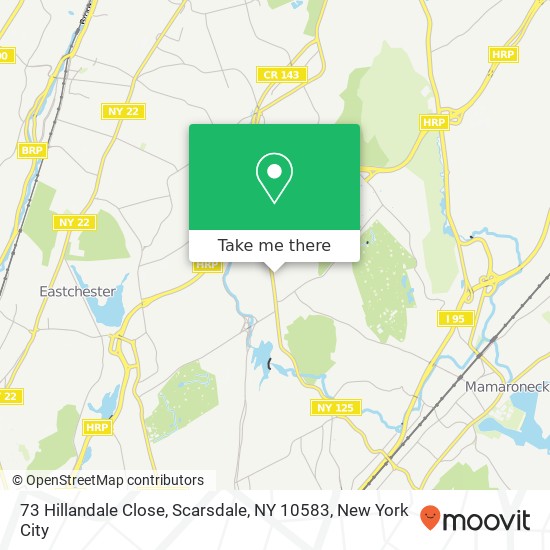 Mapa de 73 Hillandale Close, Scarsdale, NY 10583