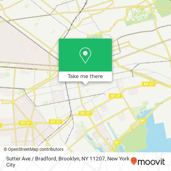 Sutter Ave / Bradford, Brooklyn, NY 11207 map