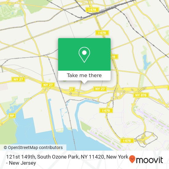 Mapa de 121st 149th, South Ozone Park, NY 11420